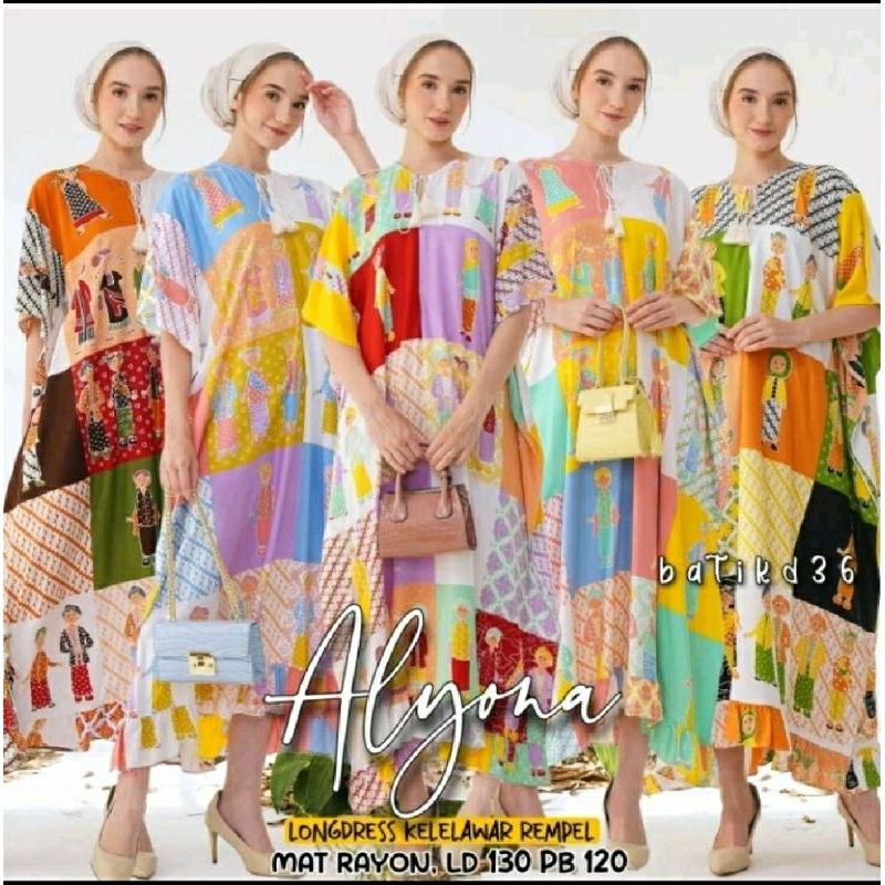 LONGDRESS KAFTAN MEMORIES BU TEJO SEMERBAK BATIK ORIGINAL RAYON PREMIUM DASTER TERBARU PART 1