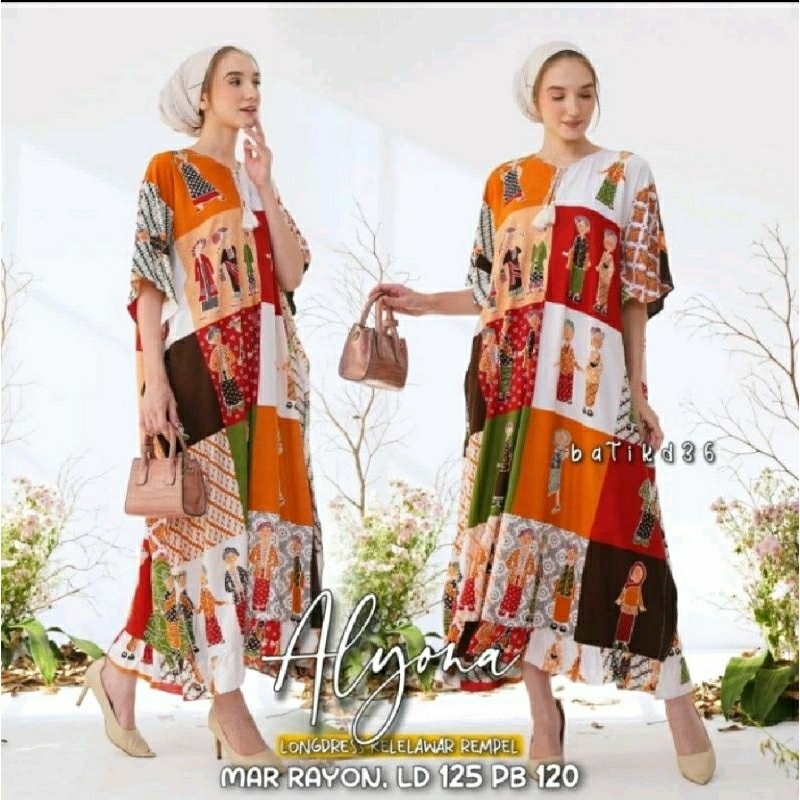 LONGDRESS KAFTAN MEMORIES BU TEJO SEMERBAK BATIK ORIGINAL RAYON PREMIUM DASTER TERBARU PART 2