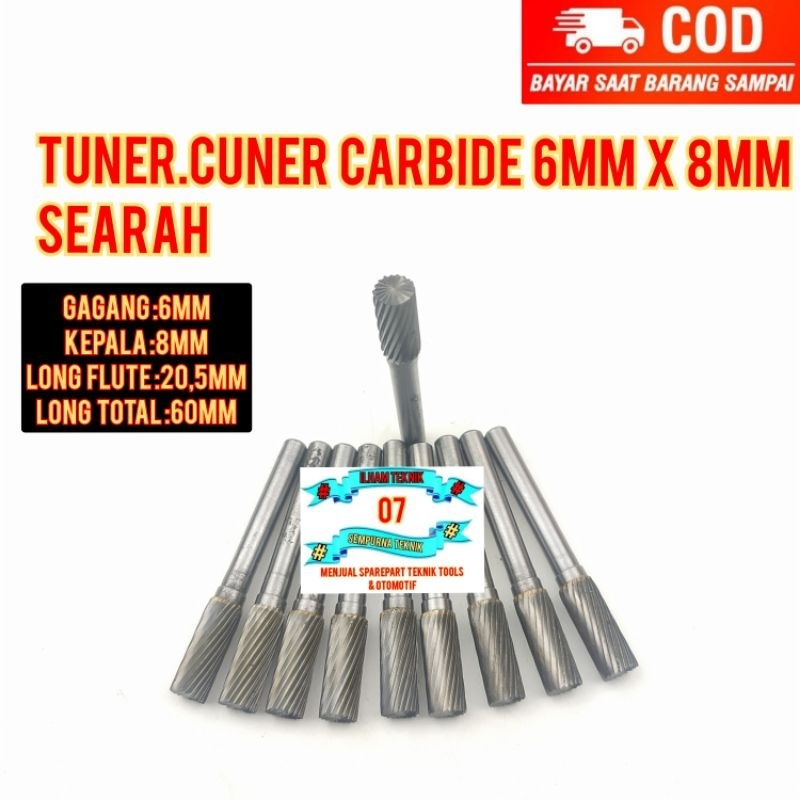 tuner.cuner searah carbide 6x8x60 mata porting bor tuner bor cuner