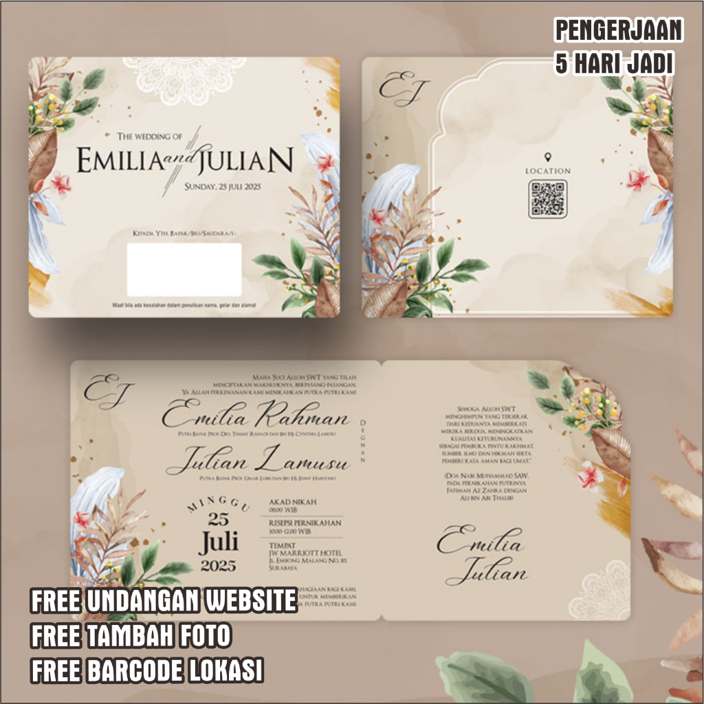 Cetak Undangan pernikahan murah cetak kartu undangan nikah kartu undangan wedding invitation card un