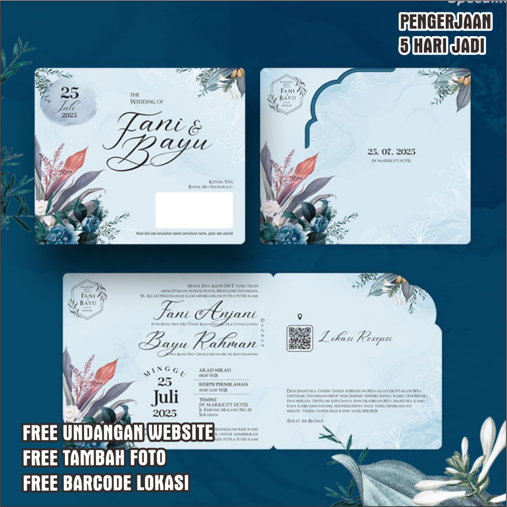 Cetak Undangan pernikahan murah cetak kartu undangan nikah kartu undangan wedding invitation card un