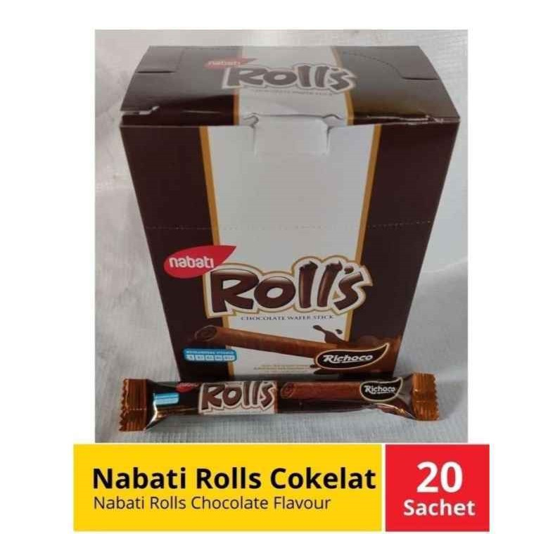 

Nabati Rolls Chocolate Wafer Stick 1 Box / 20 pcs