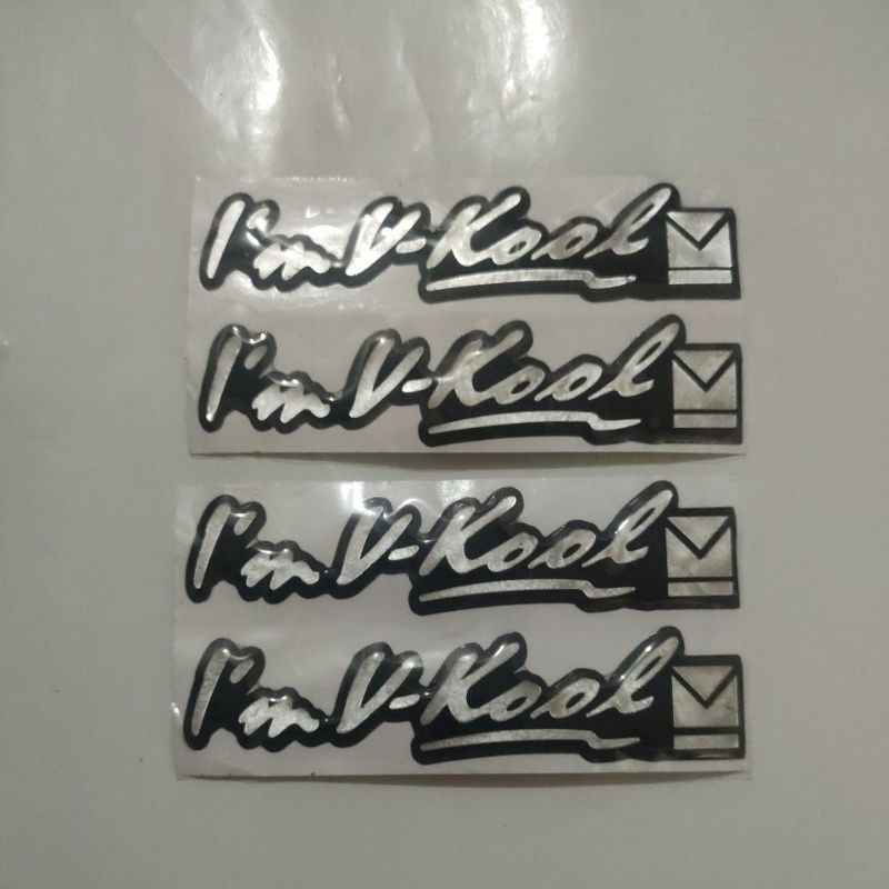 Stiker Timbul I,M V-Kool Ukuran 8x2 Original