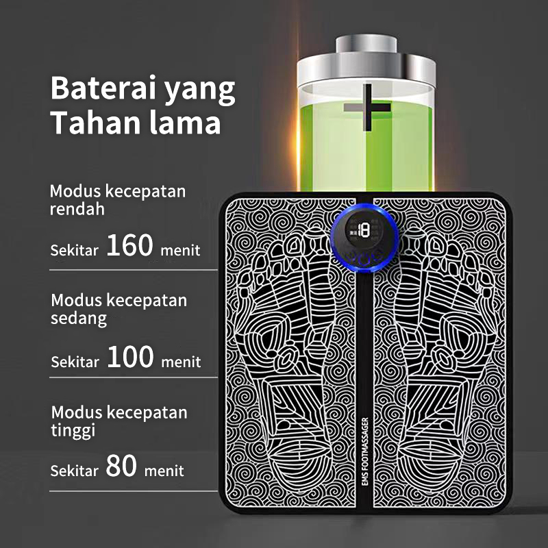 Alat Pijat Kaki Elektrik Bantalan Pijat Kaki EMS Elektrik Alat Terapi Kaki Meningkatkan sirkulasi darah dan membantu tidur dengan remote control