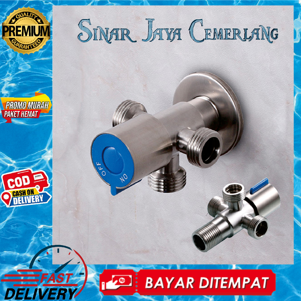 Stop Kran Tee Shower Cabang - T Shower Closet - Stop Kran Tee Shower Closet Toilet Cabang