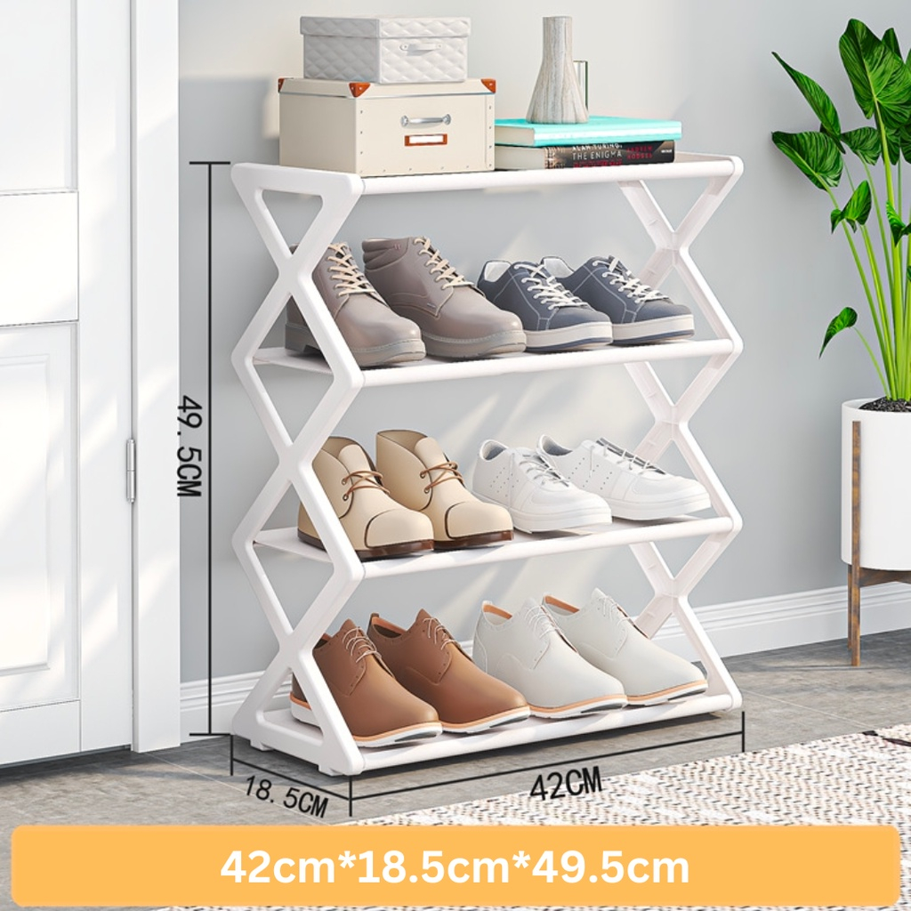 Rak Sepatu Aesthetic - Rak Sepatu Lipat - Rak Sepatu Stainless Steel