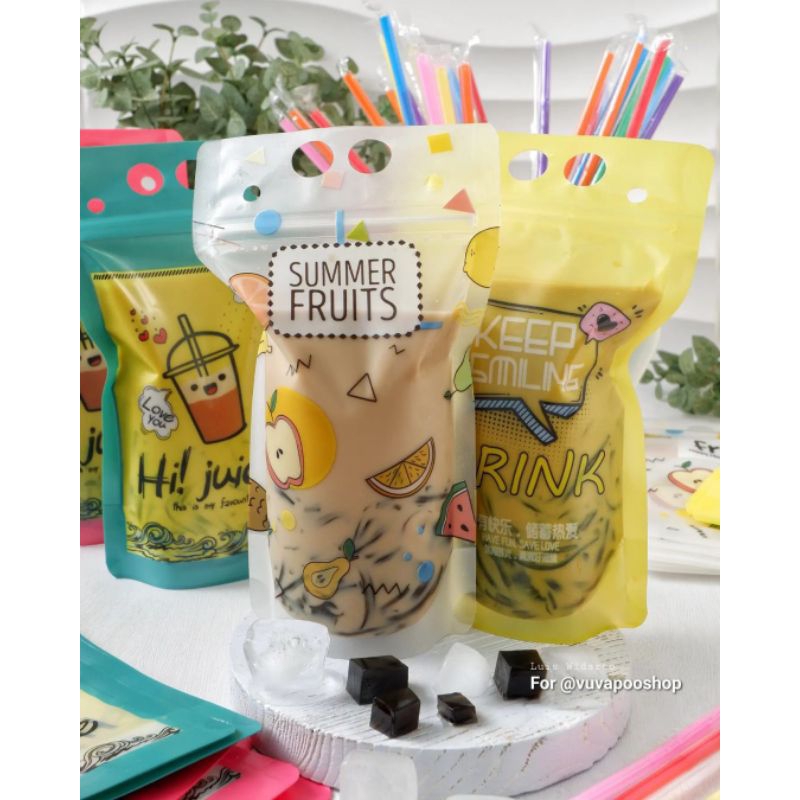 Standing Pouch Minuman / Plastik Minuman / Plastik Ziplock Klip Minuman