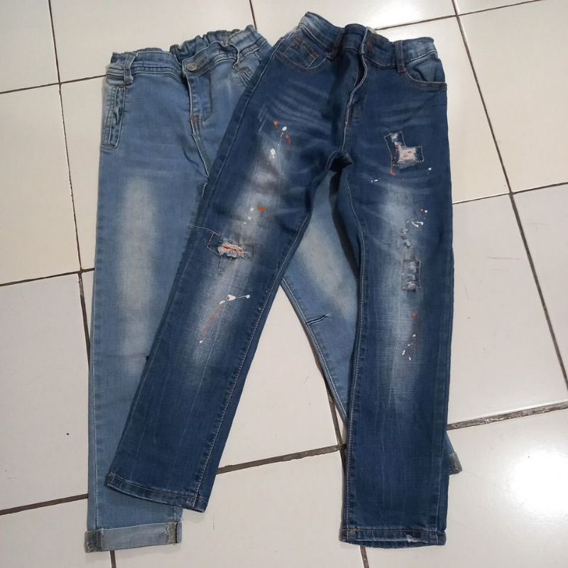 CELANA JEANS PANJANG ANAK COWOK PL UMUR 5THN 2PCS