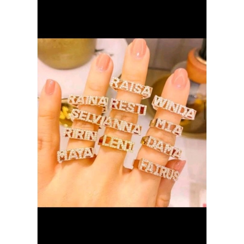 cincin nama ikat perak bisa juga request