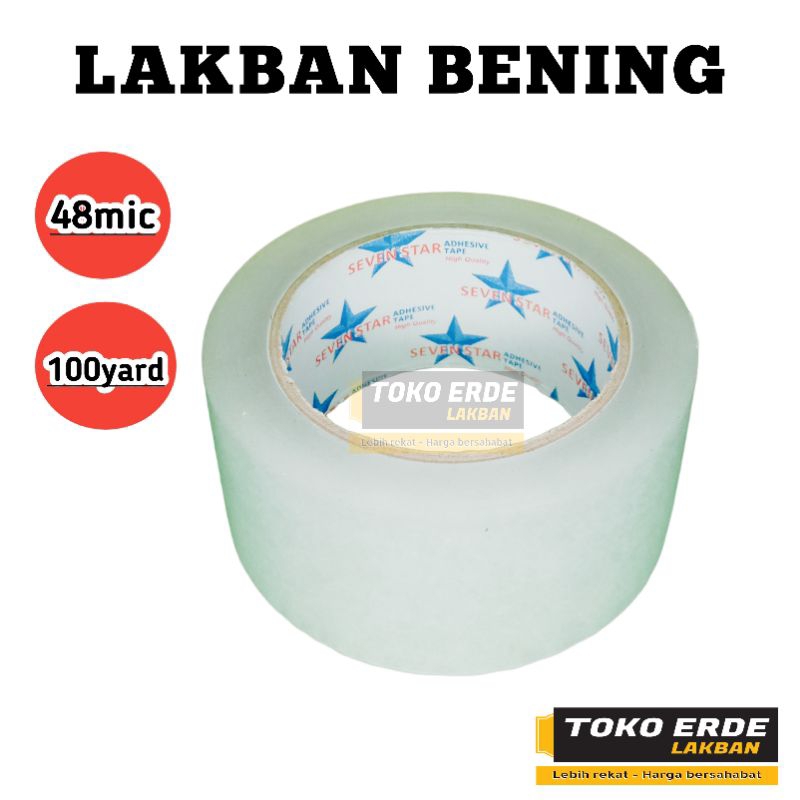 

Lakban Bening - Lakban Coklat SEVENSTAR 100yard 48mm bisa COD alat packing kuat