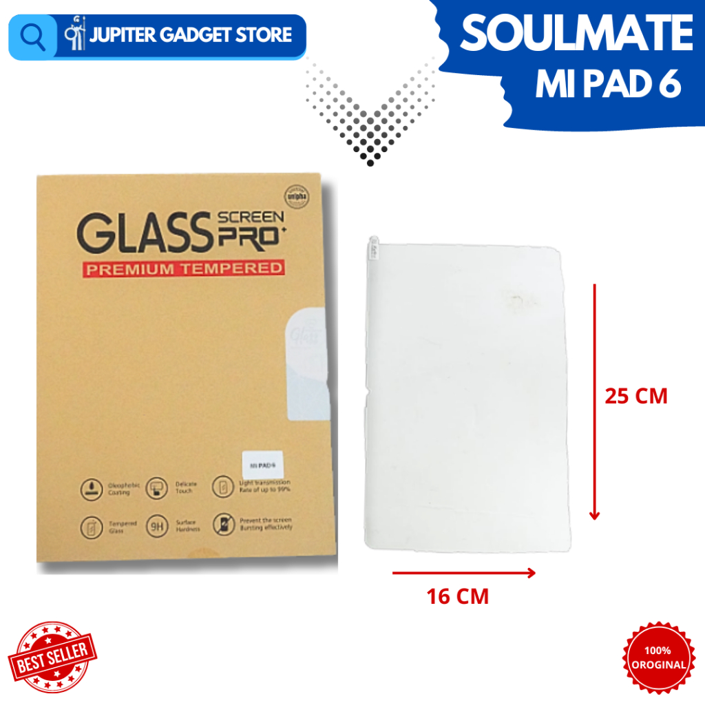Xiaomi MiPad 6 - Xiaomi Mi Pad 6 Pro Soulmate Tempered Glass Screen Guard