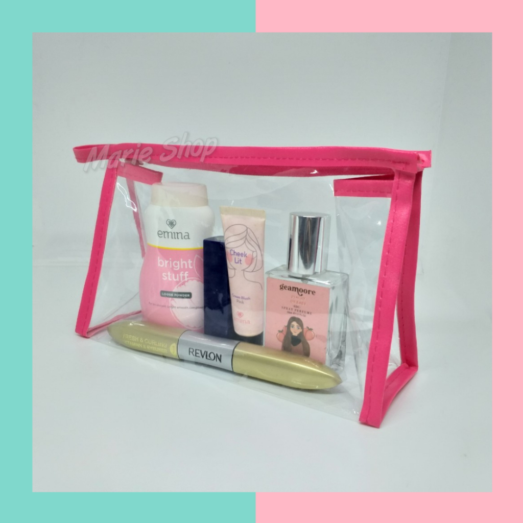 [ RYL ] TAS KOSMETIK MIKA / POUCH MIKA TRANSPARANT / POUCH KOSMETIK / TAS LUCU