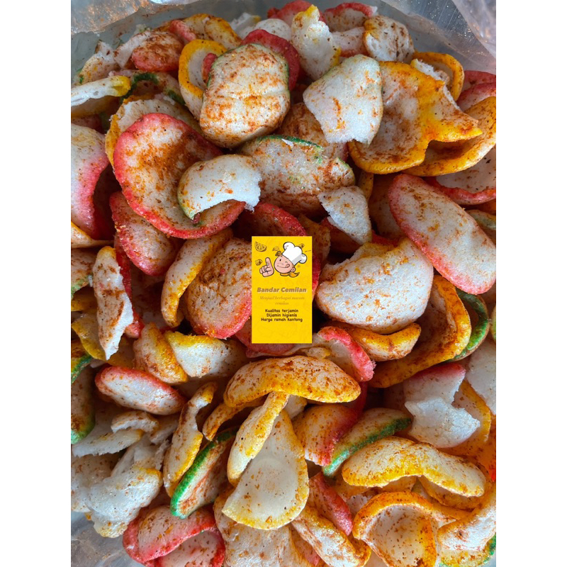 

Krupuk pelangi pedas gurih