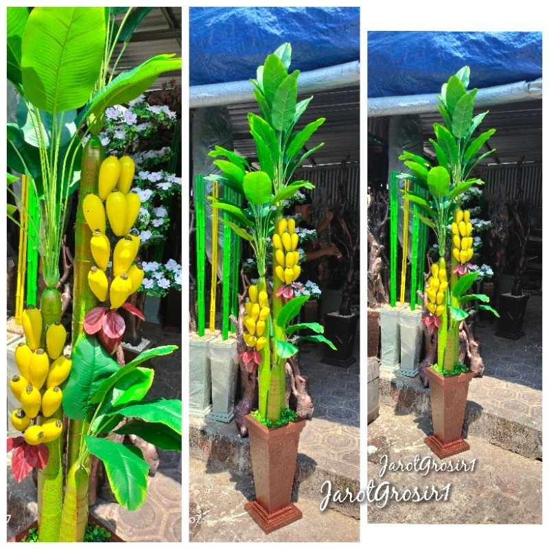 POHON HIAS PISANG ARTIFICIAL // BUAH KAYU// POHON HIAS PISANG TINGGI 2MTR