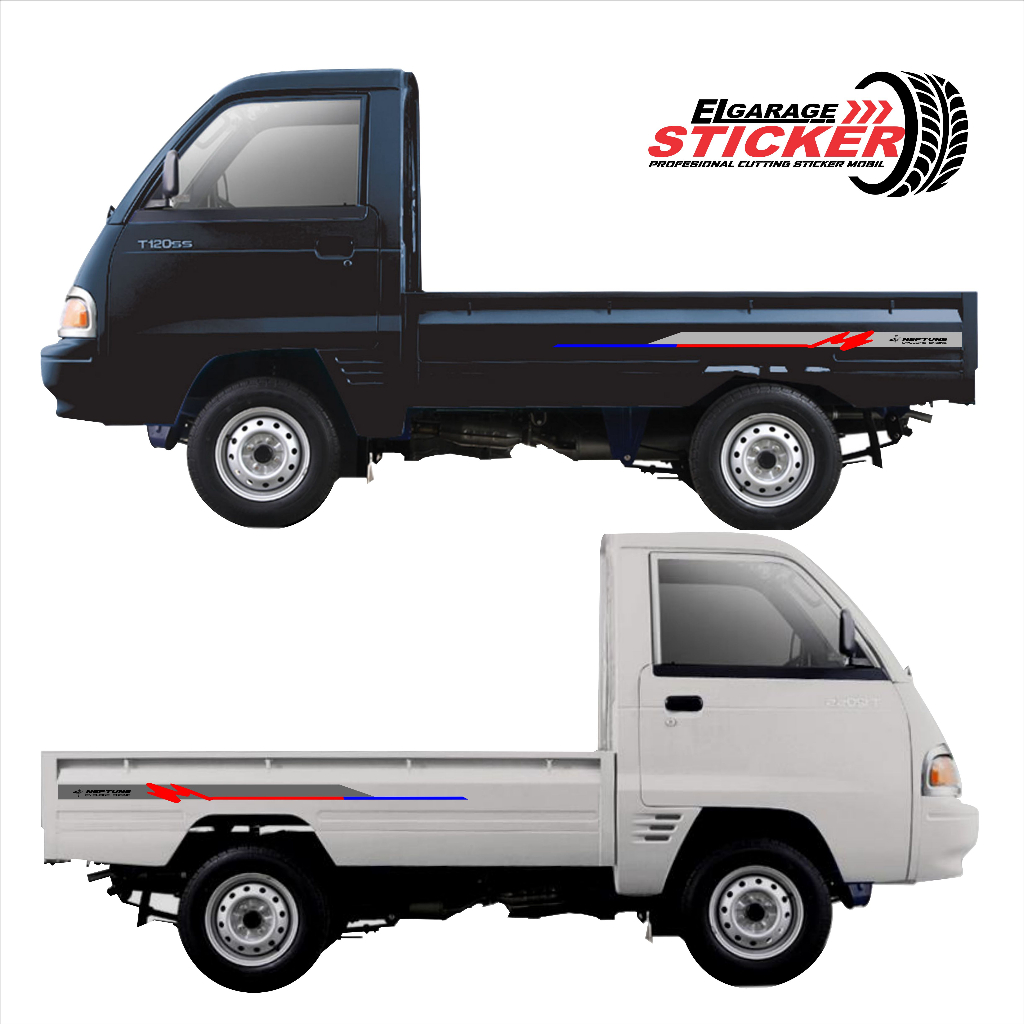 Stiker mobil pick up t120ss cutting stiker variasi body all mobil pick up