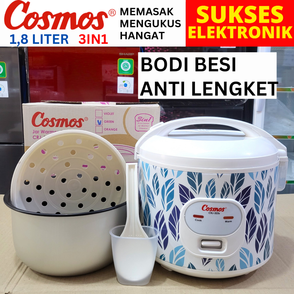 RICE COOKER COSMOS 1,8 LITER / MAGICOM MEJIKOM KOSMOS CRJ-323s 2L