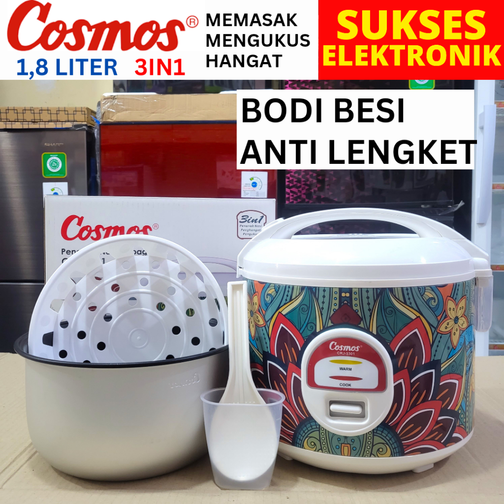 RICE COOKER COSMOS 1,8 LITER / MAGICOM MEJIKOM KOSMOS CRJ-3301 2L