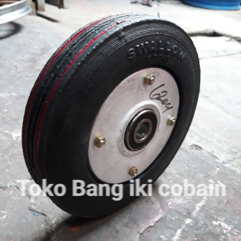 Roda Troli 8 inch Ban Roda Troli 500kg Ban Mati