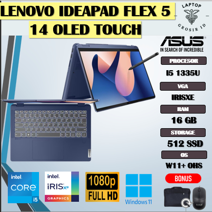LENOVO IDEAPAD FLEX 5 14 OLED TOUCH I5 1335U 16GB 1TB 14.0WUXGA BLIT FP PEN 2IN1