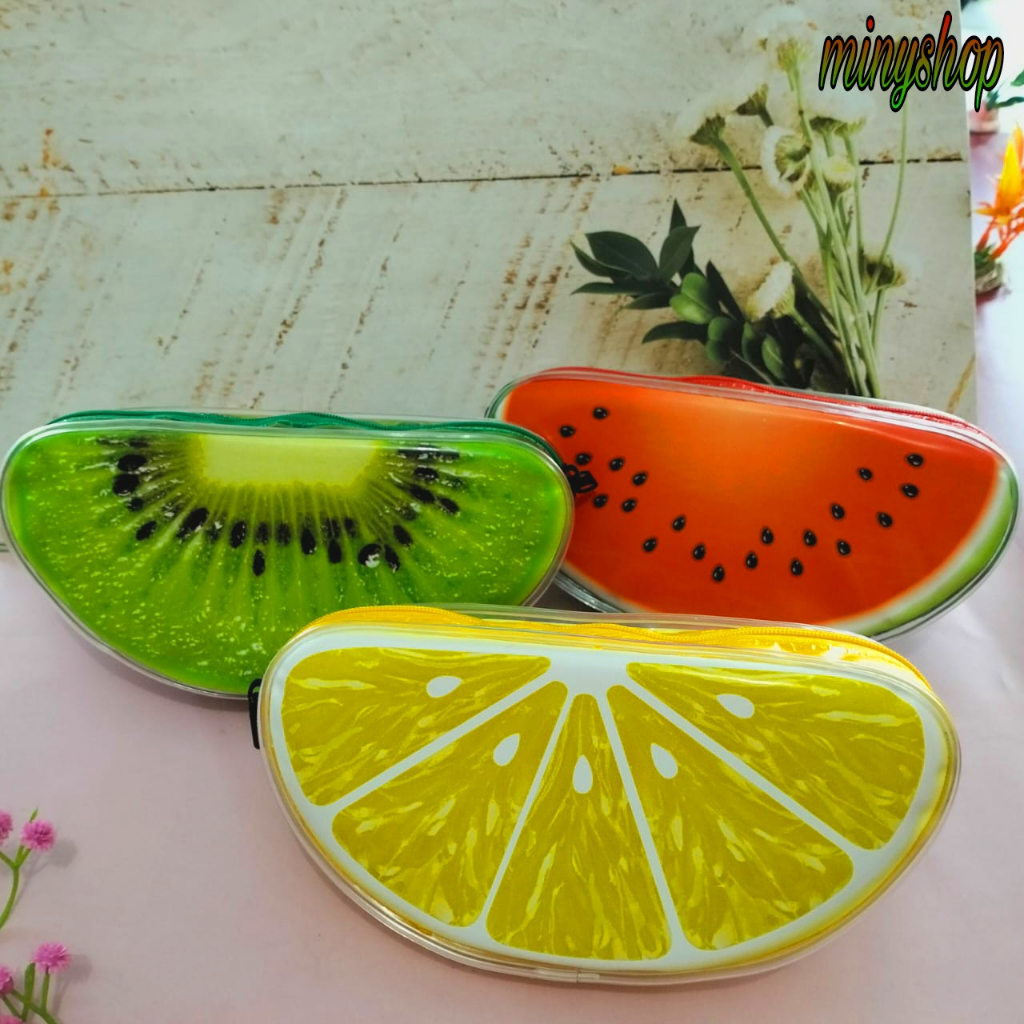 

Tempat Kotak Tas Pensil Pouch Pencil Case Buah Lucu Termurah
