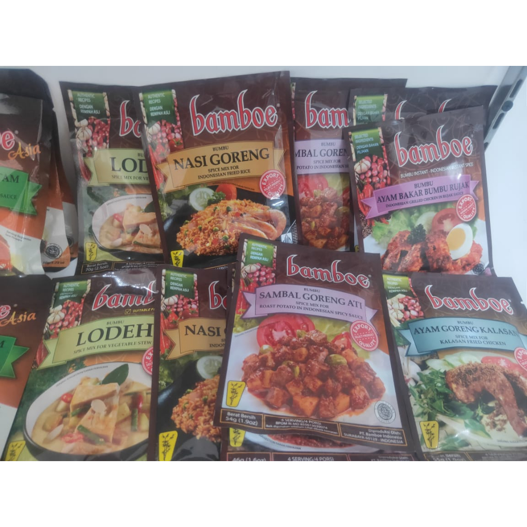 

Bumbu Bamboe all varian Sop/soto/tom yum/gule/opor/rendang/rawon