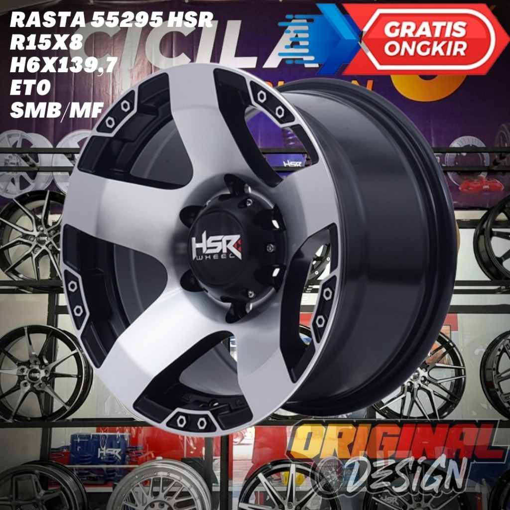 Velg Mobil Ring 15 HSR RASTA R15 Untuk Hilux DC , Terrano , Traga , L200