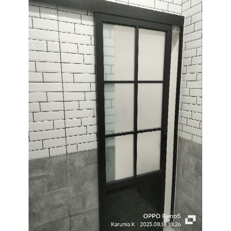 Pintu Geser Kamar mandi Almunium kaca