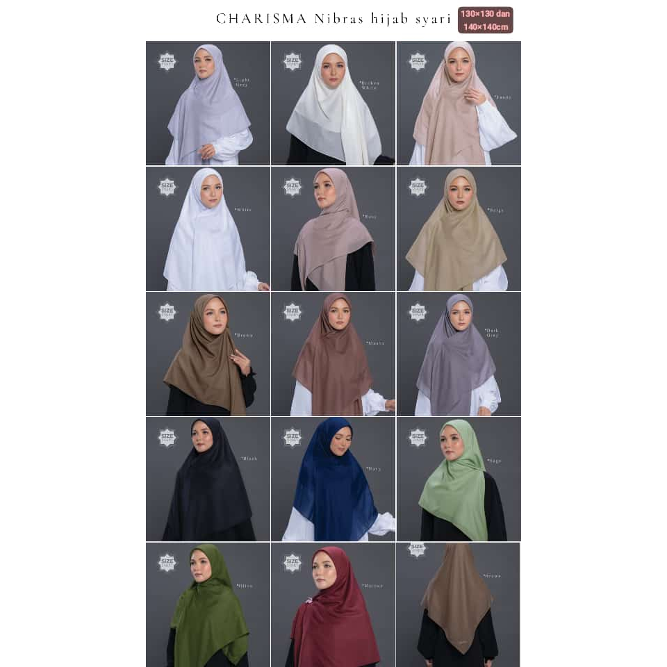 HIJAB SEGI EMPAT NIBRAS HIJAB CAHRISMA