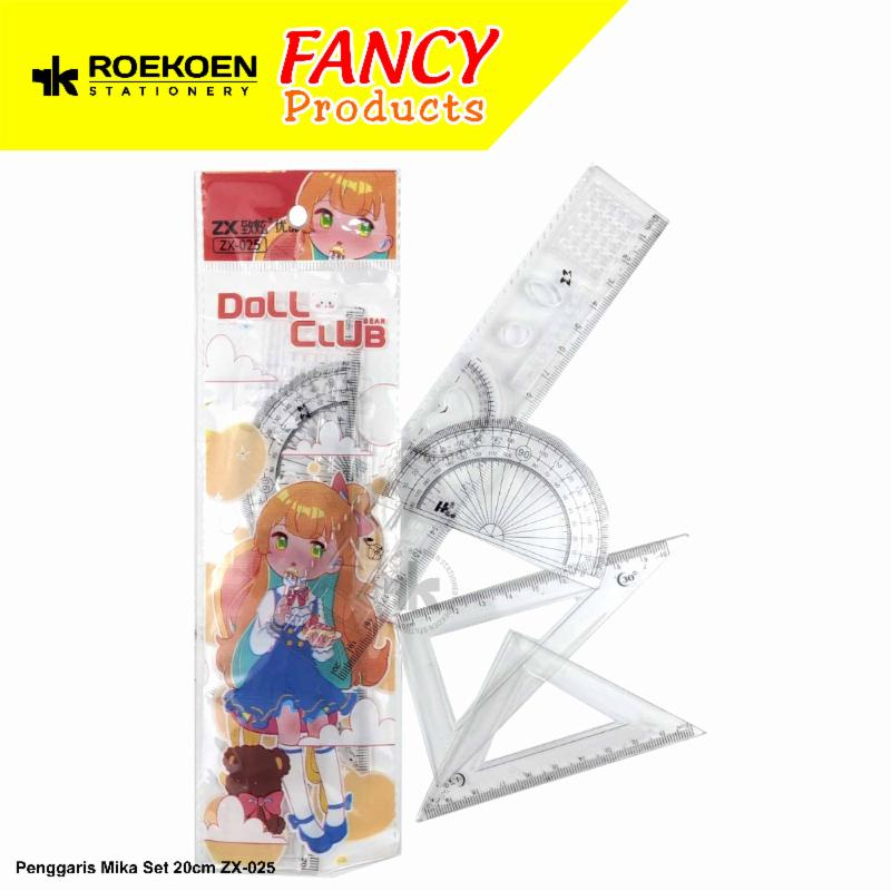 

Penggaris Mika Set 20cm ZX-025 / Set Penggaris / Satu Set Penggaris