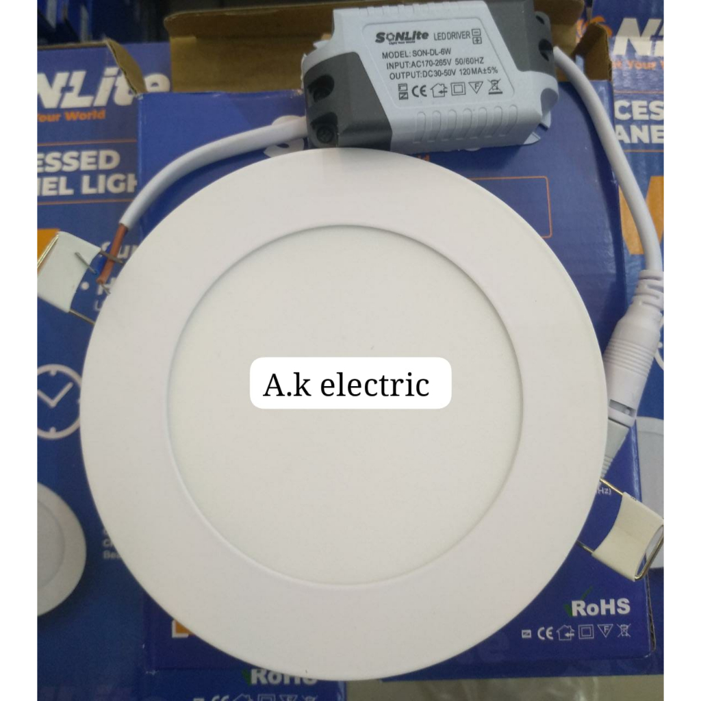 Downlight lampu panel led Sonlite 6 Watt IB Bulat Inbow 6500k dan 3000k