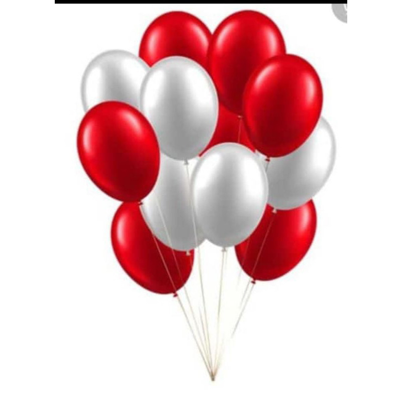 BALON LATEX MERAH PUTIH//10pc Balon Merah Putih