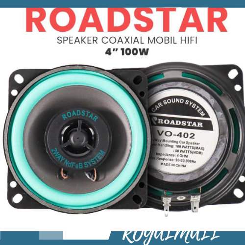 Speaker Coaxial Mobil HiFi 4 Inch 100W 1 PCS / Speaker Spiker Speker Subwoofer Pintu Mobil Agya Avan