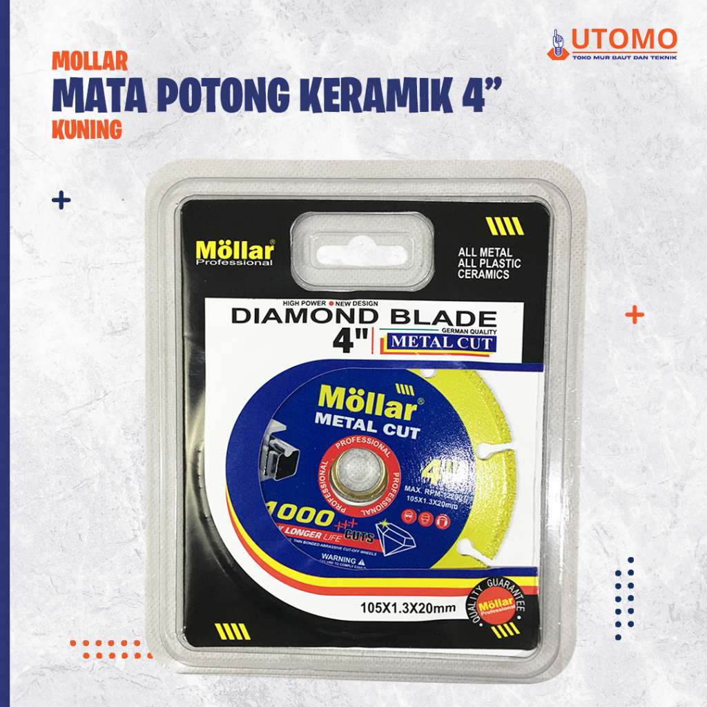 MOLLAR YELLOW MATA GERINDA POTONG BESI KERAMIK GRANIT DIAMOND WHEEL