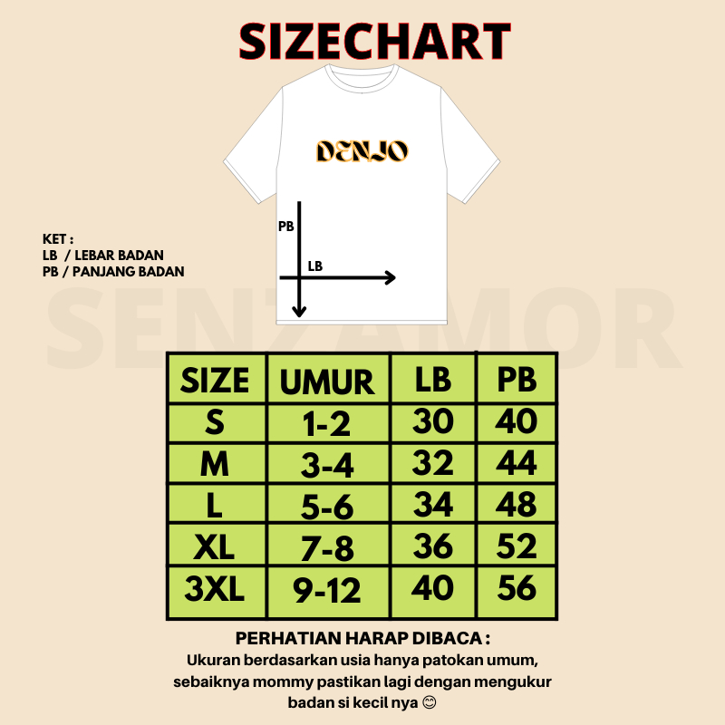 Denjo-Kaos Hoodie Karakter Lengan Pendek Anak Usia 1-12 Thn Cotton Combet 30S