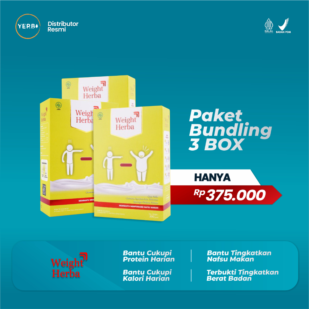 

Paket 3 Box Weight Herba – Badan Berisi, Percaya Diri Meningkat Susu Penambah Berat Badan Susu Menambah Nafsu Makan Dan Susu Asupan Tubuh Susu Berat Badan Susu Gemuk Susu Busui Susu Badan Besar Susu Gula Rendah Susu Diabetes