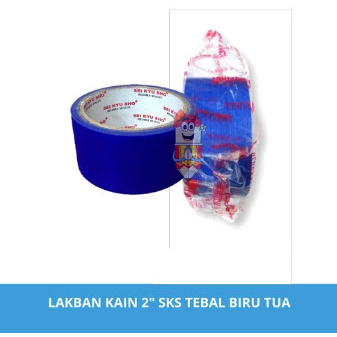 

Lakban Kain 2 inch / 48 mm SKS tebal Biru Tua