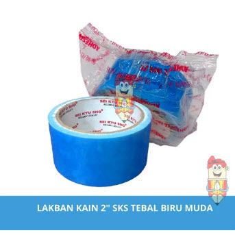 

Lakban Kain 2 inch / 48 mm SKS tebal Biru Muda