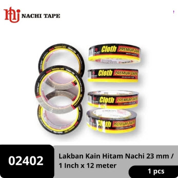 

Lakban Kain Hitam Nachi Cloth Tape 23 mm / 1 Inch x 12 meter