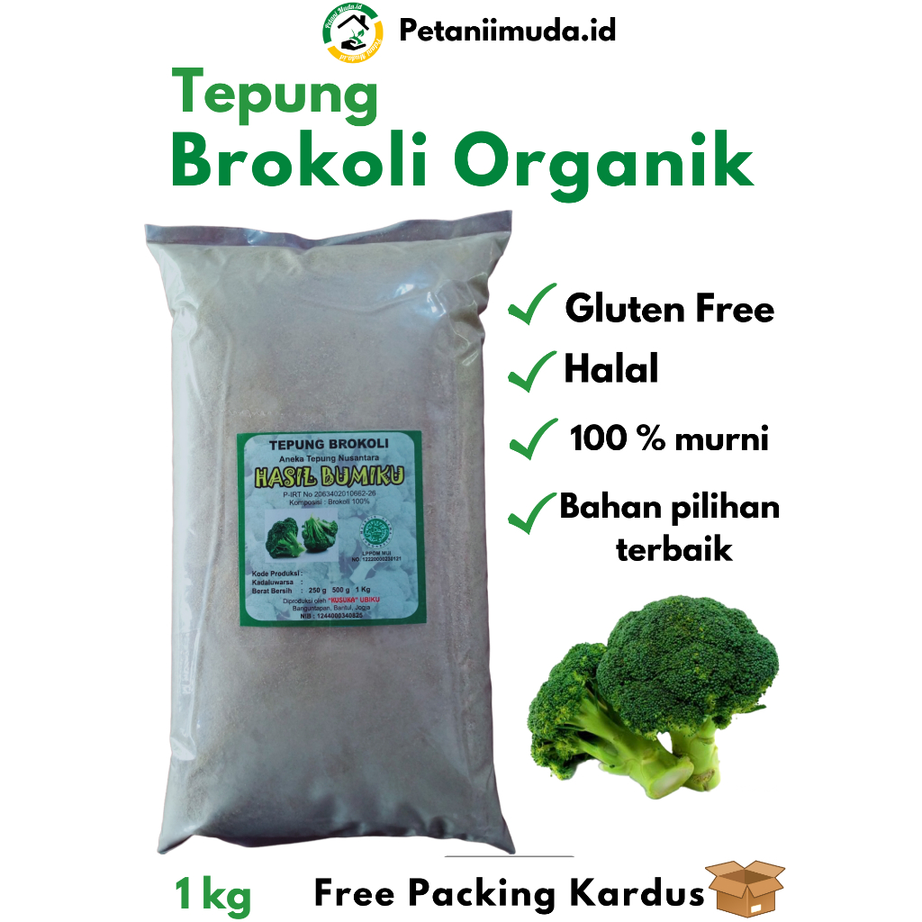

Tepung Brokoli Organik kemasan 1 KG