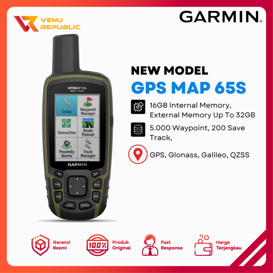 Garmin GPS MAP GpsMap 65S - Garansi TAM 2 Tahun