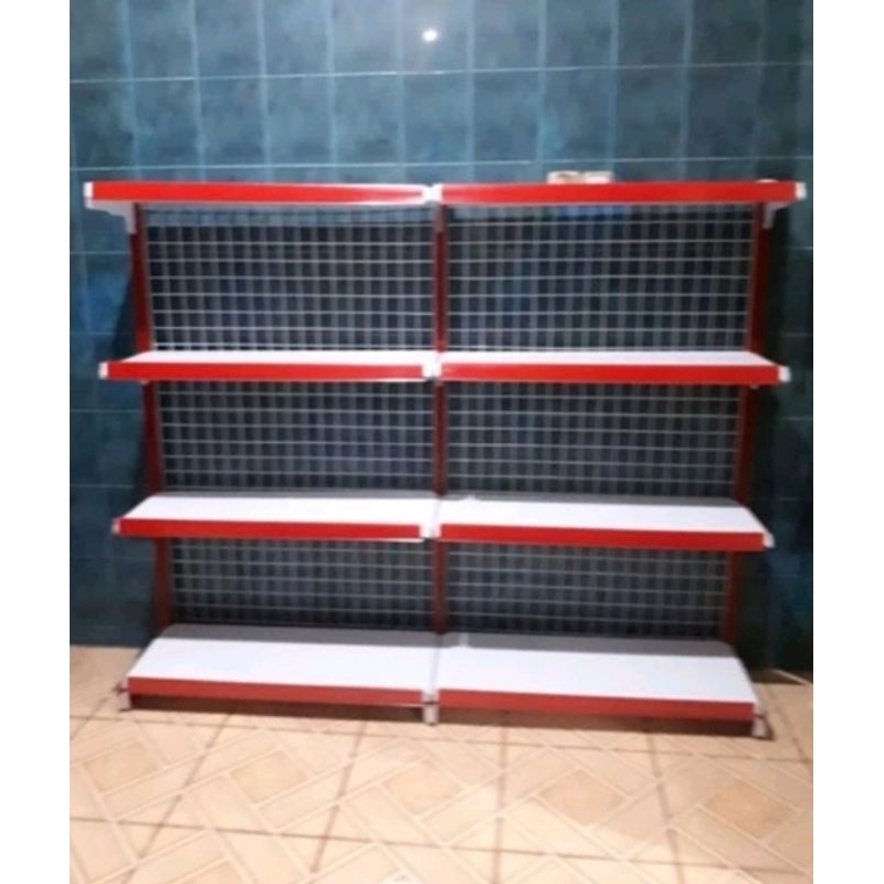 rak gondola minimarket deret single