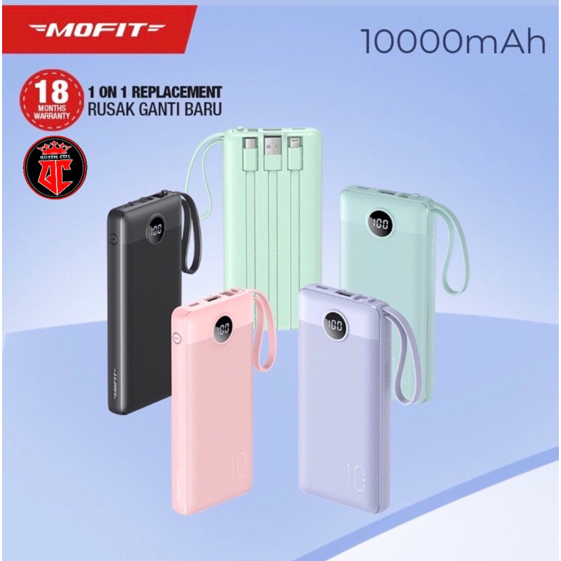 POWERBANK MOFIT M19 10000 mAh With LED PLANEL 18 Month Warranty