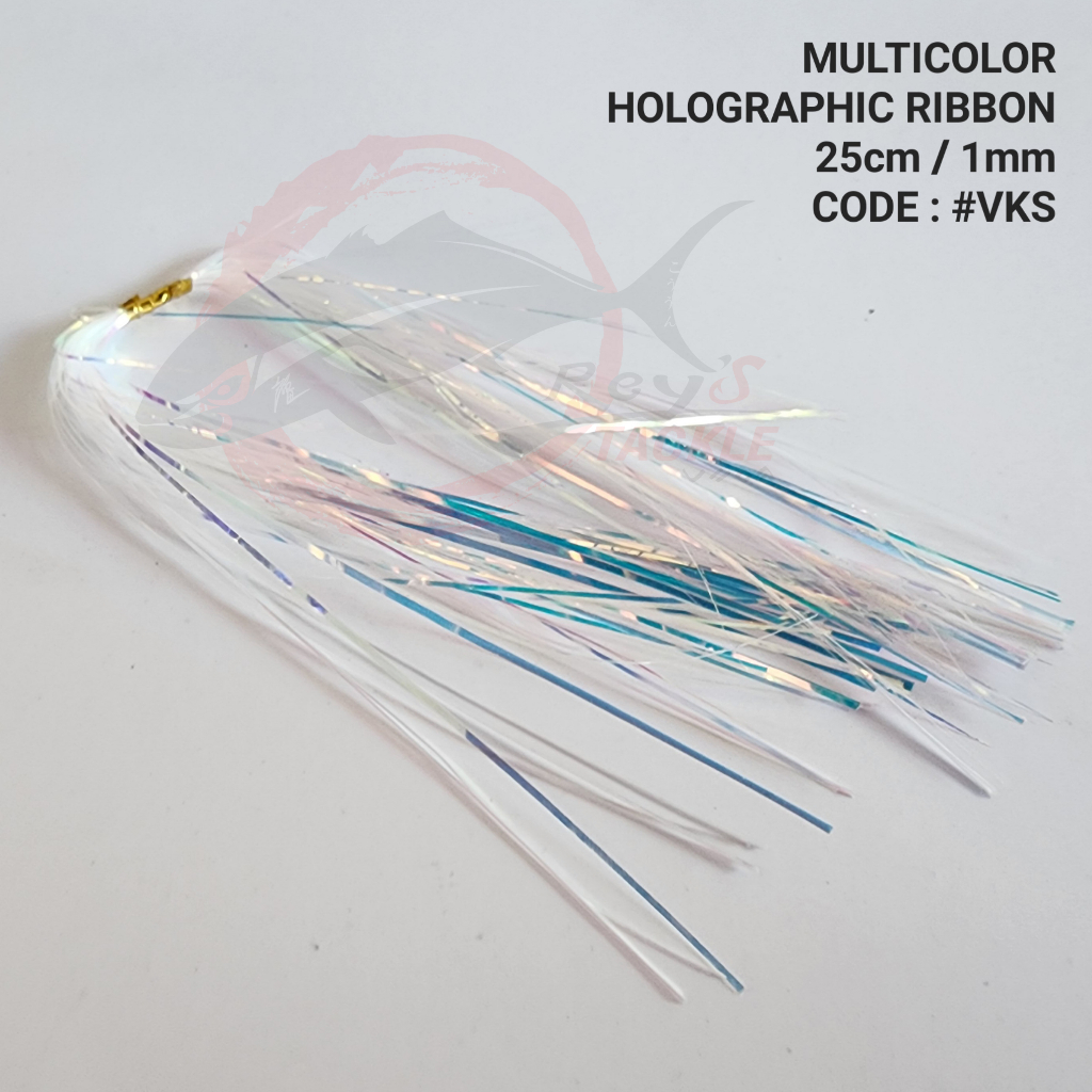 

#VKS - MULTICOLOR HOLOGRAPHIC RIBBON / PITA HOLOGRAM MULTICOLOR / PITA HOLOGRAM SABIKI / PITA SABIKI HOLOGRAM / PITA ASSIST HOOK HOLOGRAM / HOLOGRAPHIC ASSIST HOOK RIBBON