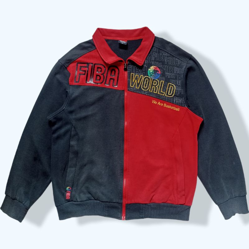 Jaket Tracktop Dua Warna Brand Qiaodan Unisex XL