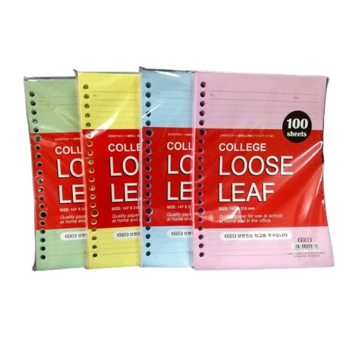 

LOOSE LEAF / REFILL BINDER A5 100 COLOURFUL KIKY