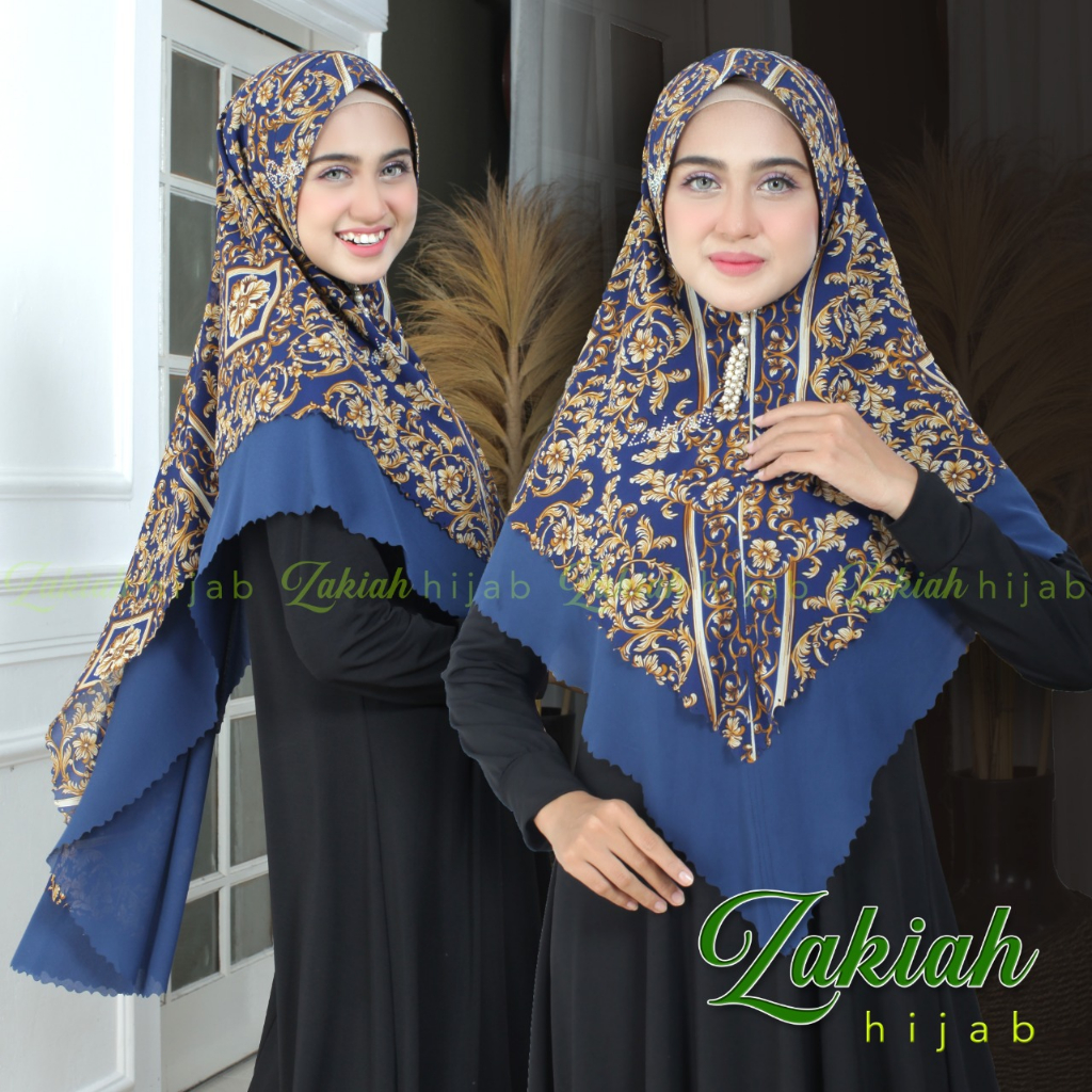 Khimar Batik Motif 01 Laser - Original Brand Zakiah Hijab