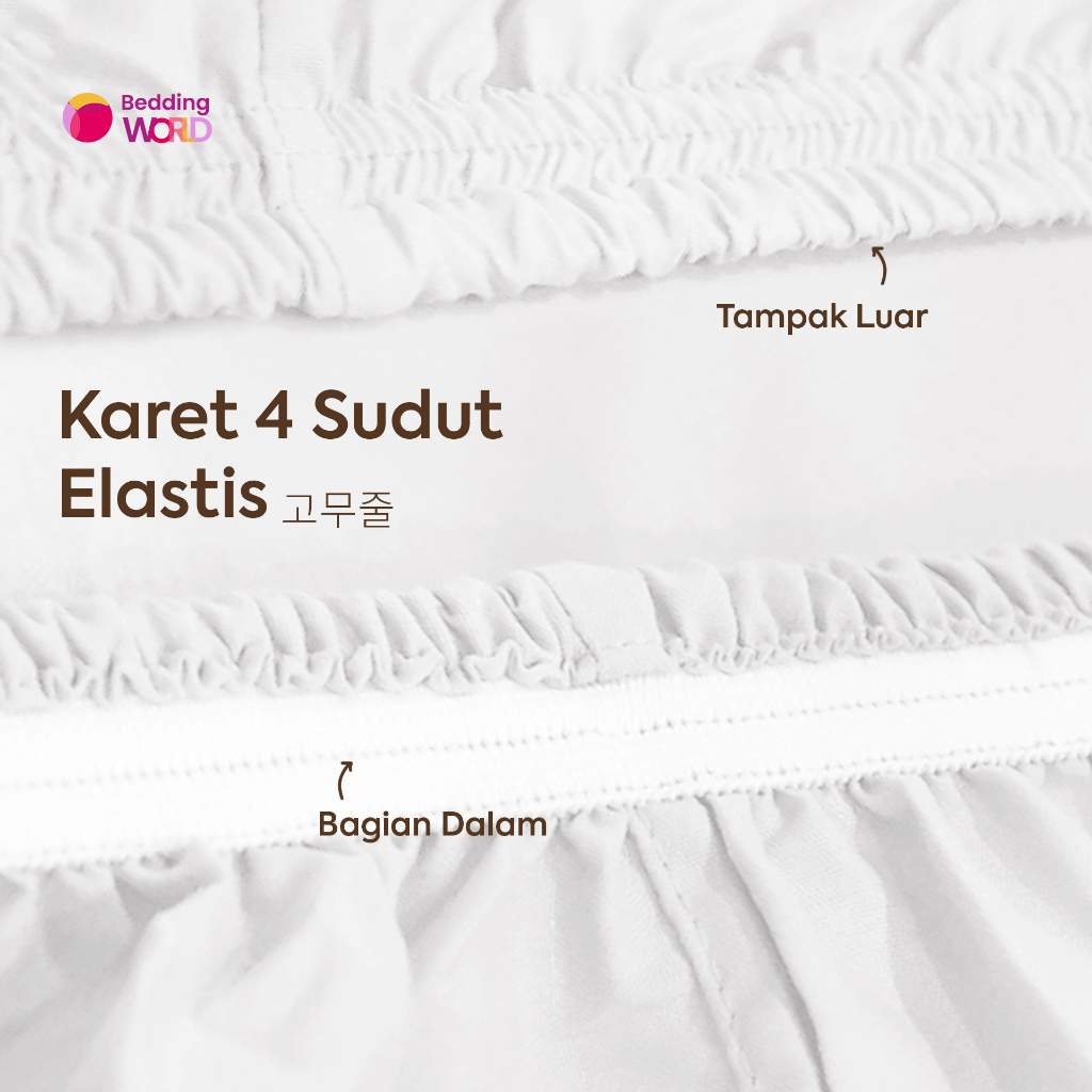TERMURAH Sprei Set Putih Hotel Katun Lembut Adem / Sprei Polos / Sprei Katun Polos / Sprei 120x200