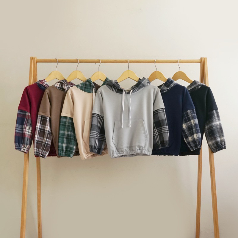 SdsKids-Reeley Flanel Hoodie-flanel hoodie anak unisex laki laki dan perempuan-flanel hoodie kids-fl