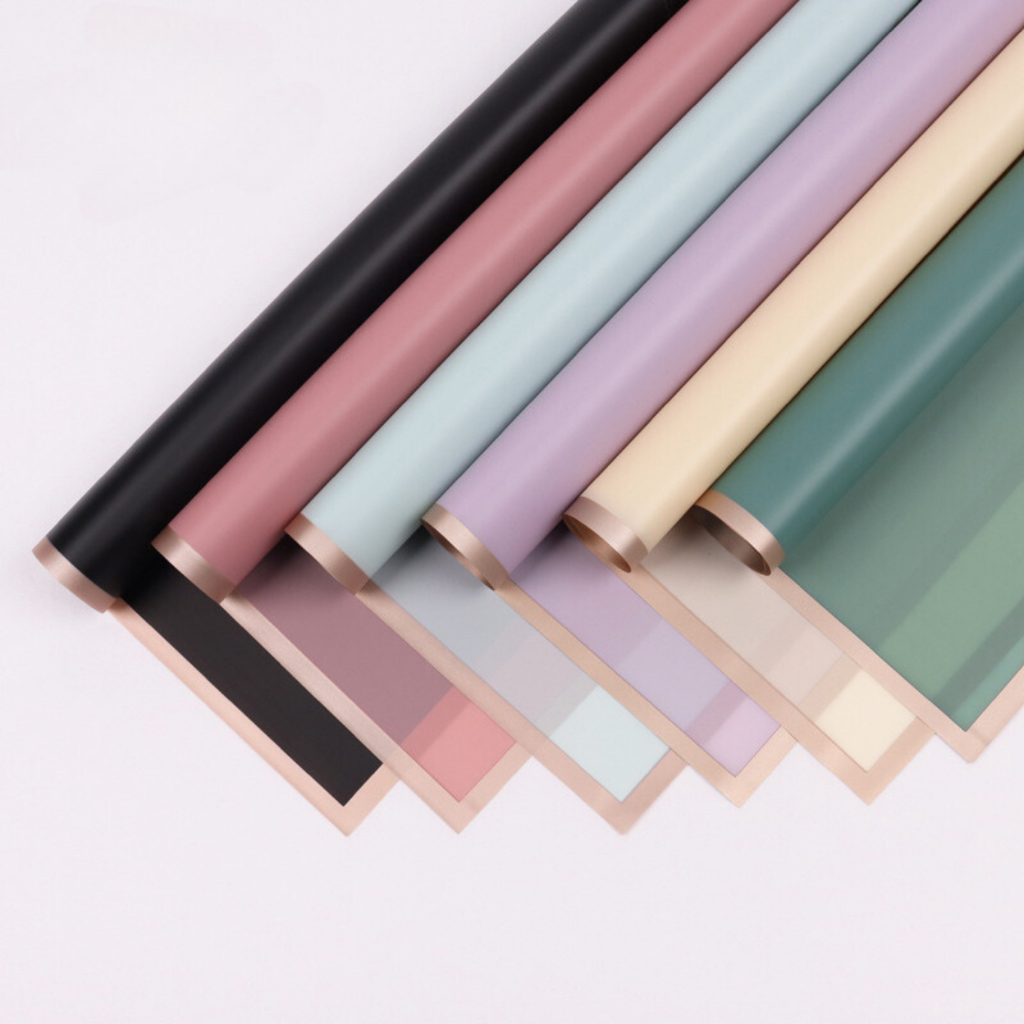 

Paper Kertas Flower Wrapping Cellophane Stick Card Holder Buket Bunga