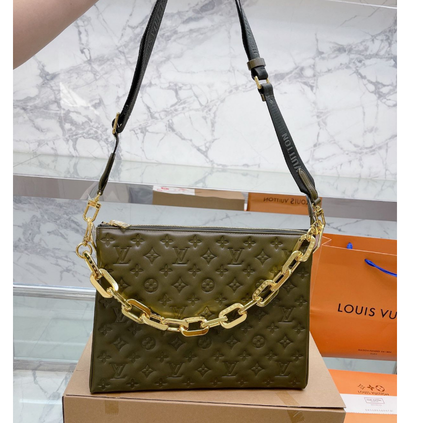 [PREMIUM] Tas LV Coussin Mono Embossed 3ruang With Box